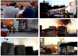 ورود دادستان کرمانشاه به حادثه آتش سوزی کارخانه فرآورده‌های نفتی