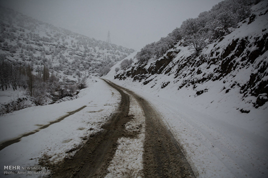 وضعیت روستاهای محروم کردستان پس از بارش برف + تصاویر