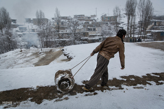 وضعیت روستاهای محروم کردستان پس از بارش برف + تصاویر